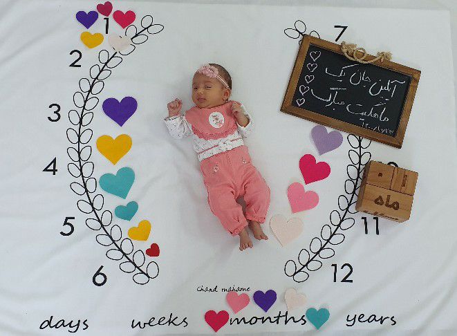 یک ماهگی نوزاد رادین و آیلین اسکندرزاده