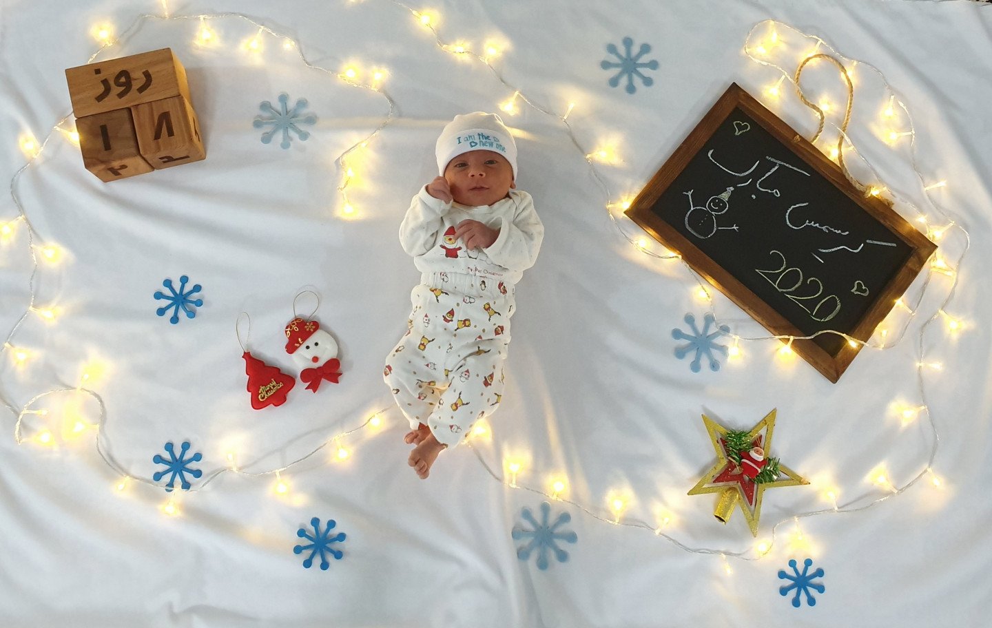 تم عکس زمستانی نوزاد رادین و آیلین اسکندرزاده