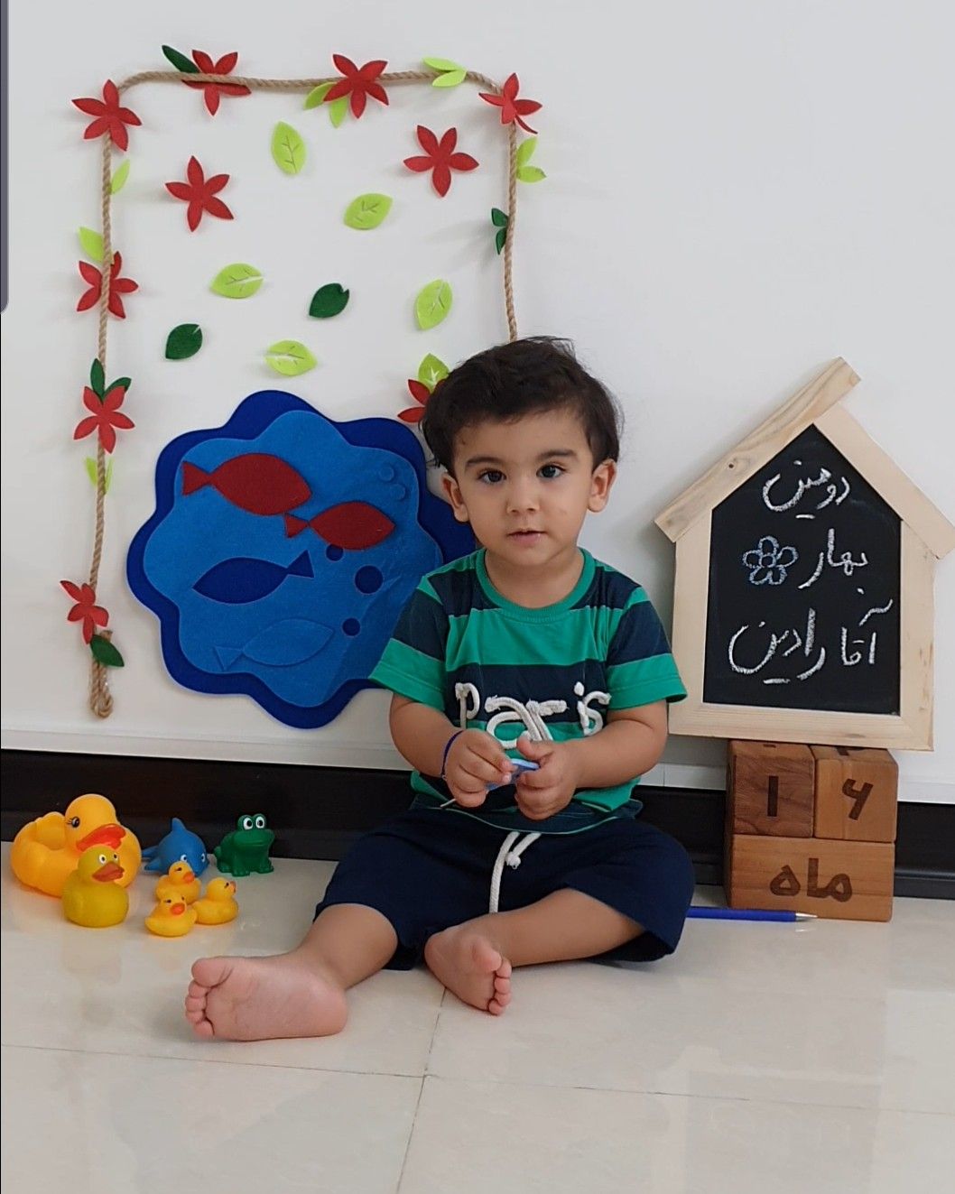 تم عکس بهاری کودک رادین و آیلین اسکندرزاده