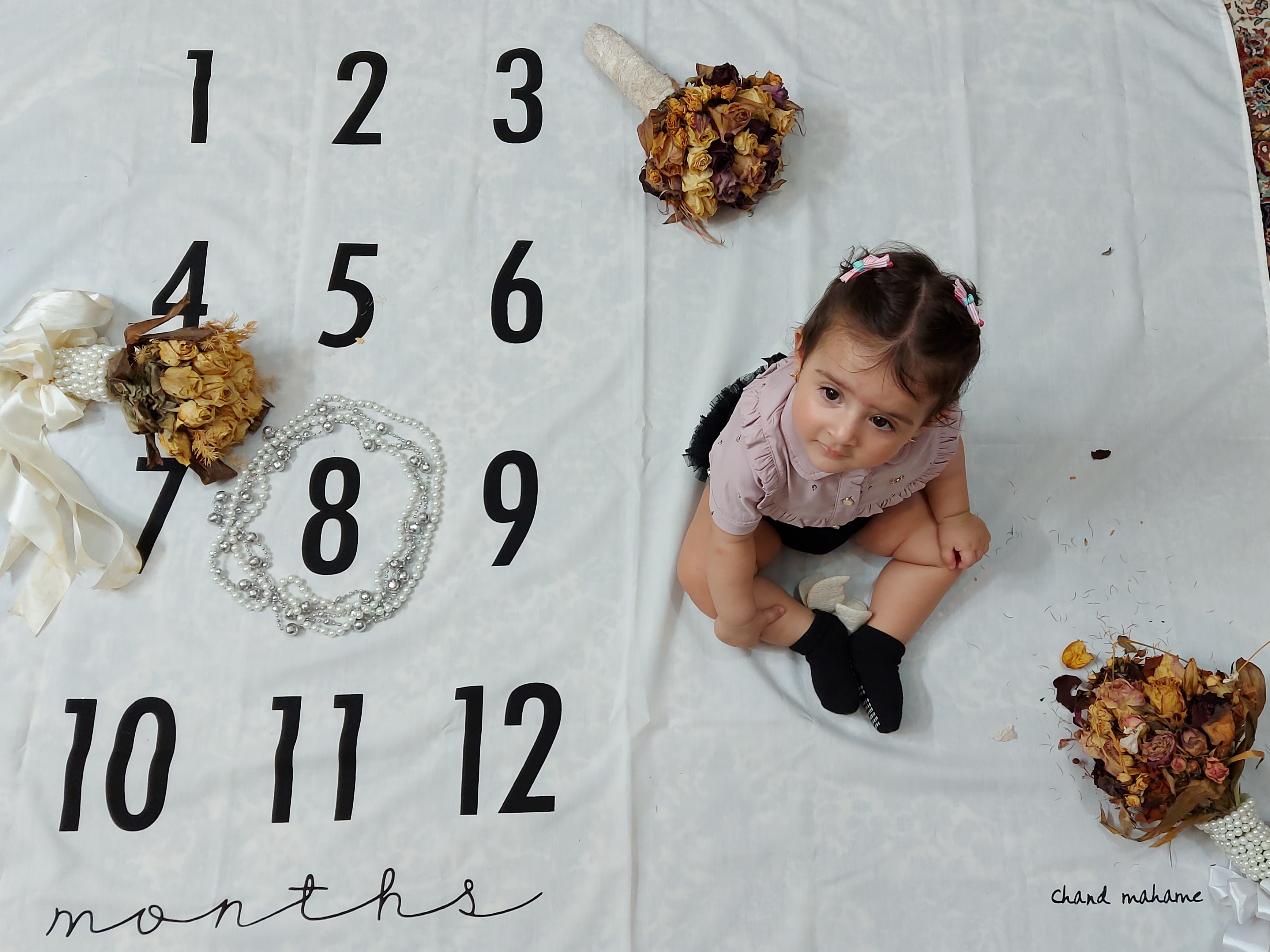 پارچه ماهگرد نوزاد طرح کلاسیک ماهور مهرآسا