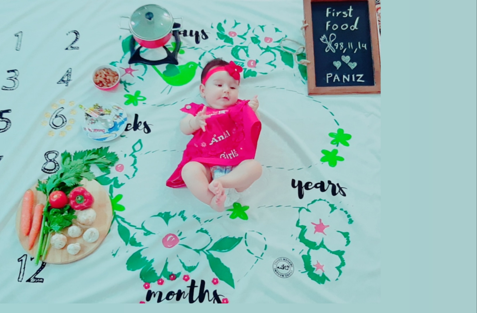 پارچه ماهگرد طرح ونوس رنگی زهراجهاد