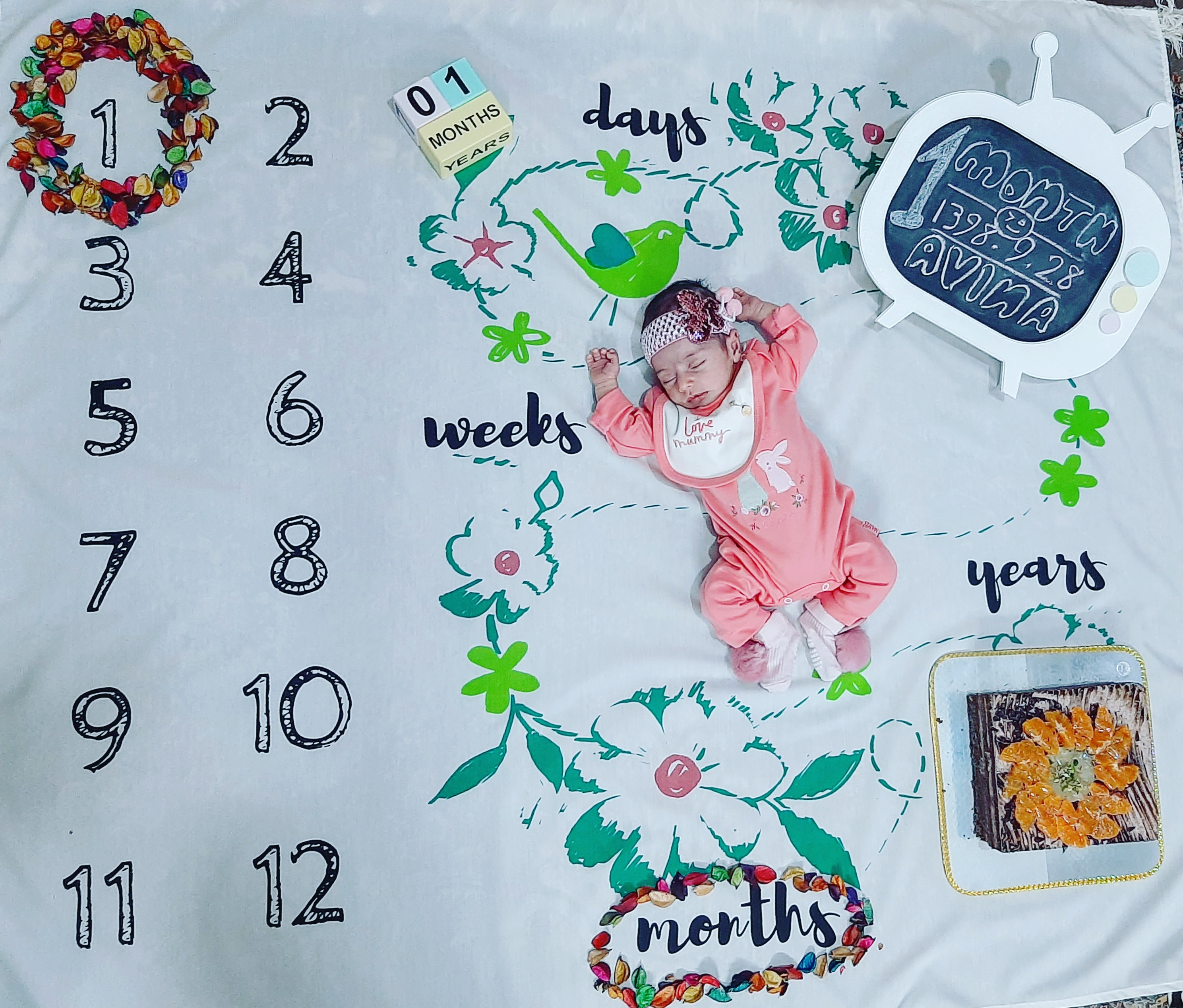 یک ماهگی نوزاد آوینانوری