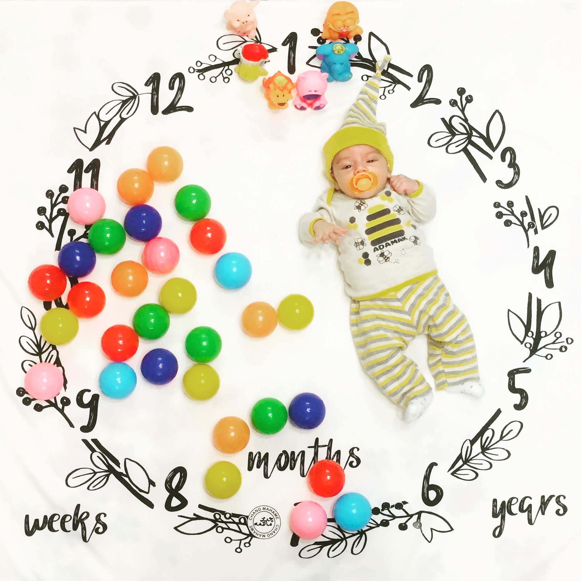 یک ماهگی نوزاد علی‌اصغر صابری