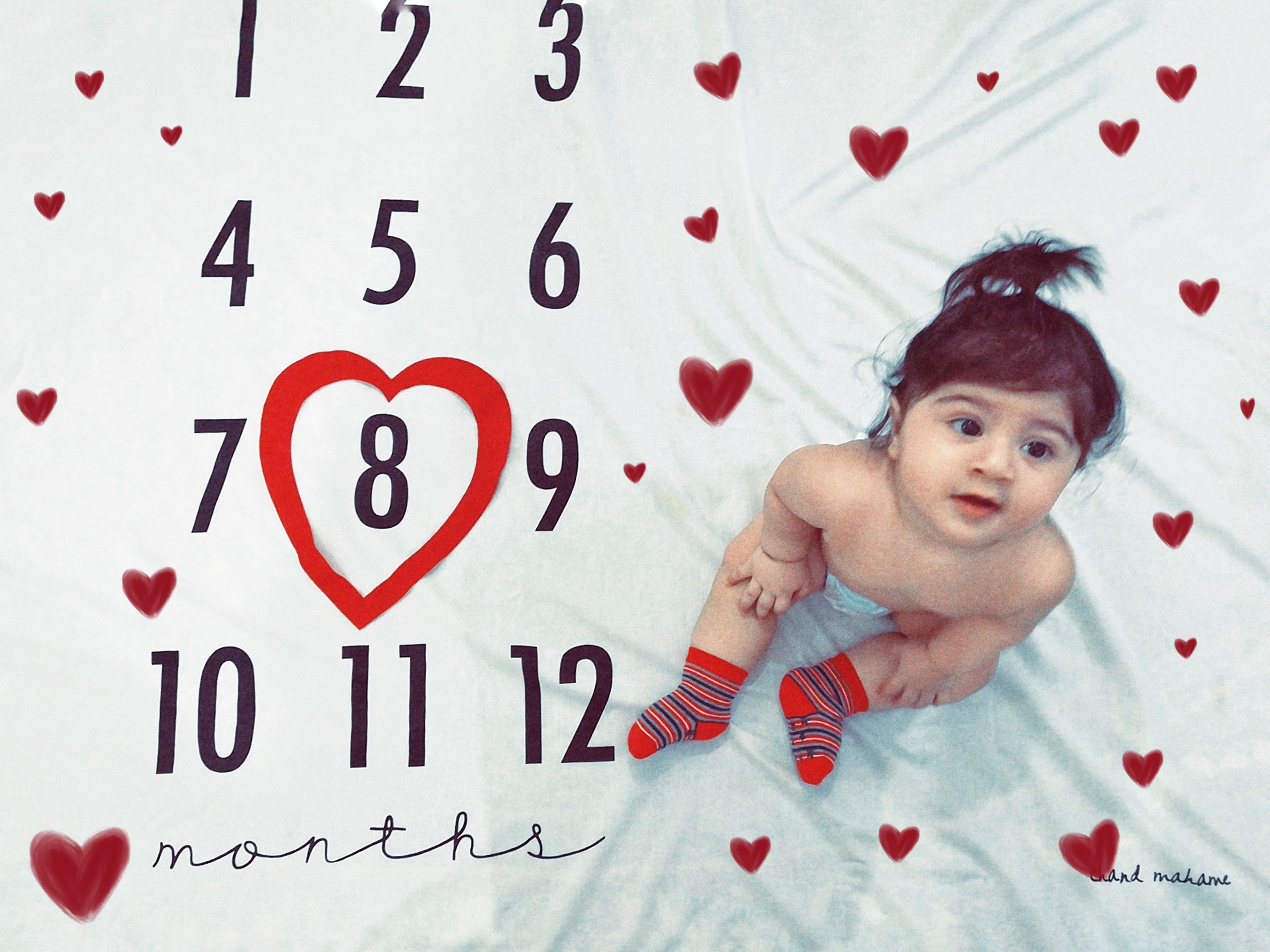 پارچه ماهگرد نوزاد طرح کلاسیک علي چنگ