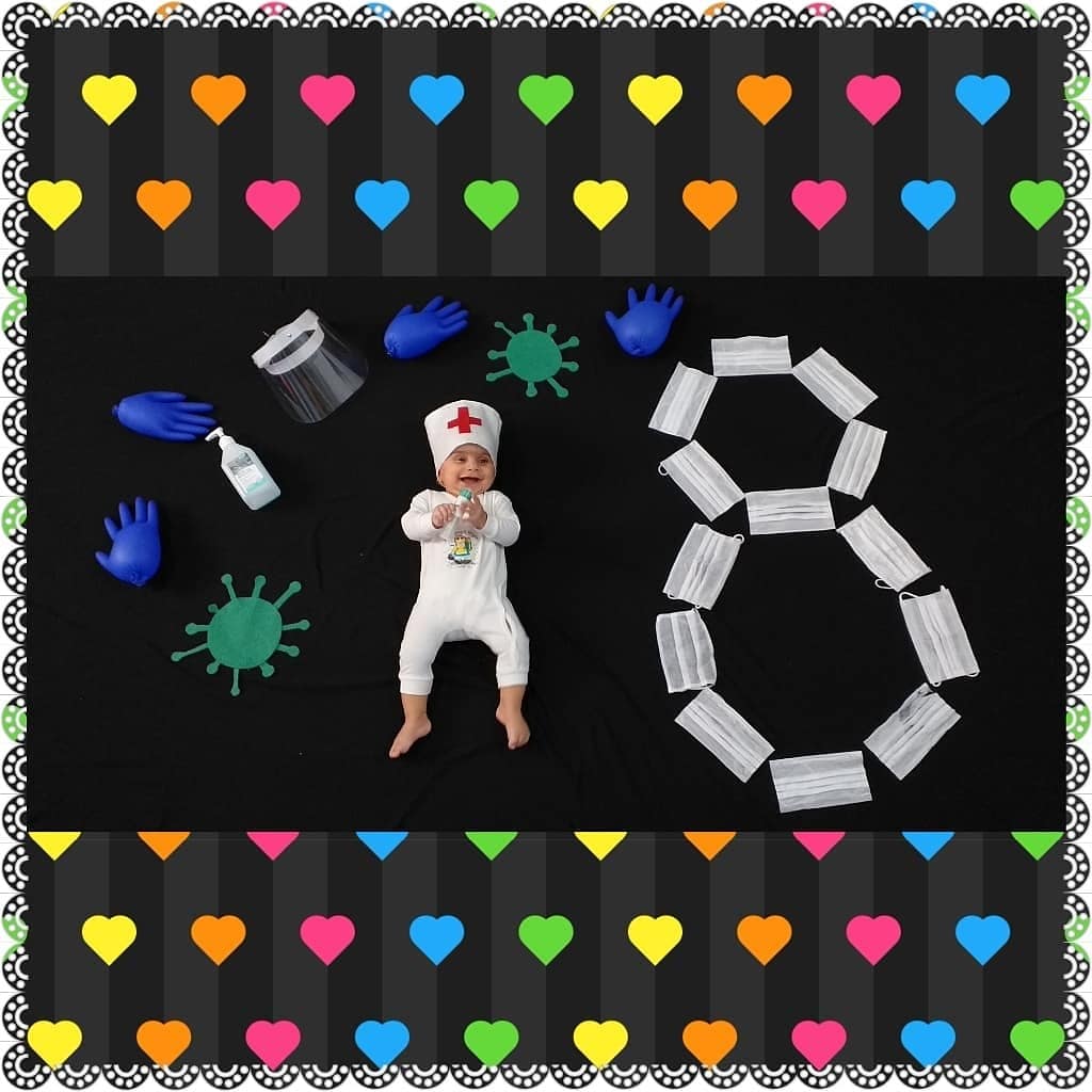 ایستادن نوزاد آدرینا رهنما