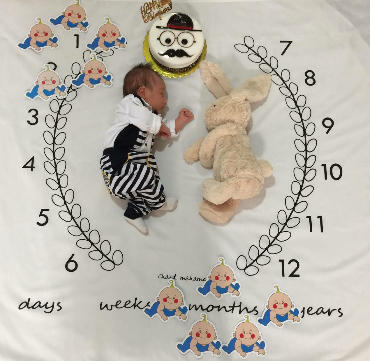 پارچه ماه شمار طرح شاخه زیتون باراد رحیمی