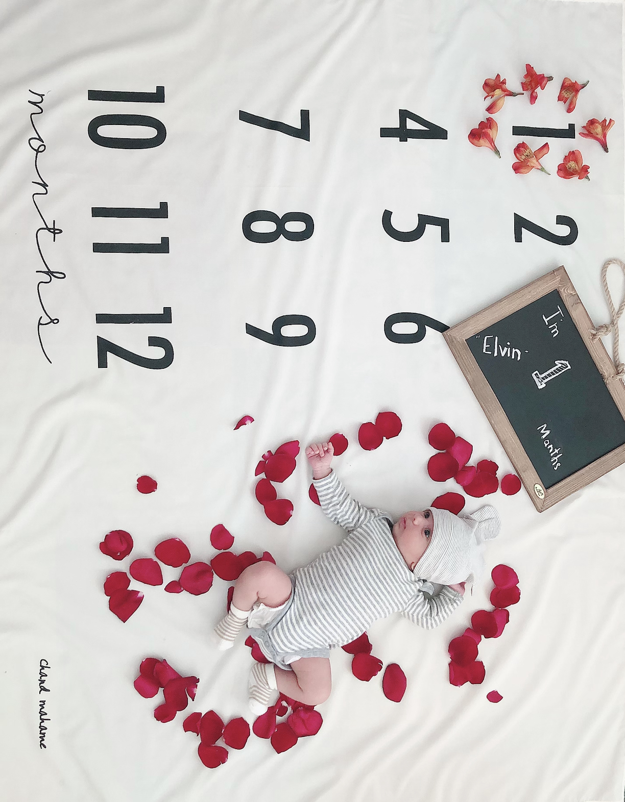 پارچه ماهگرد نوزاد طرح کلاسیک الوین احمدی میرقائد