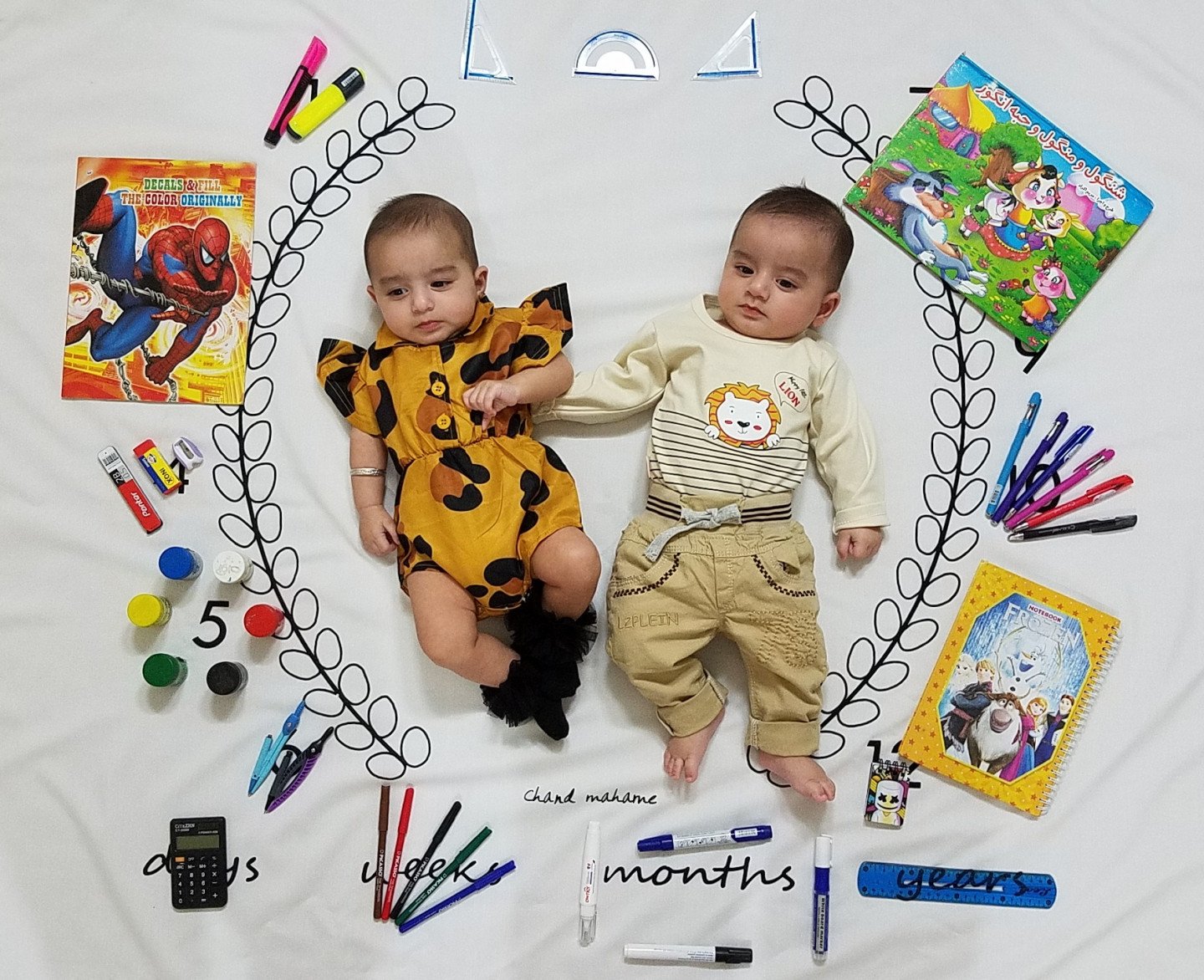 تم عکس پاییزی نوزاد نارین  و نویان شهبازی