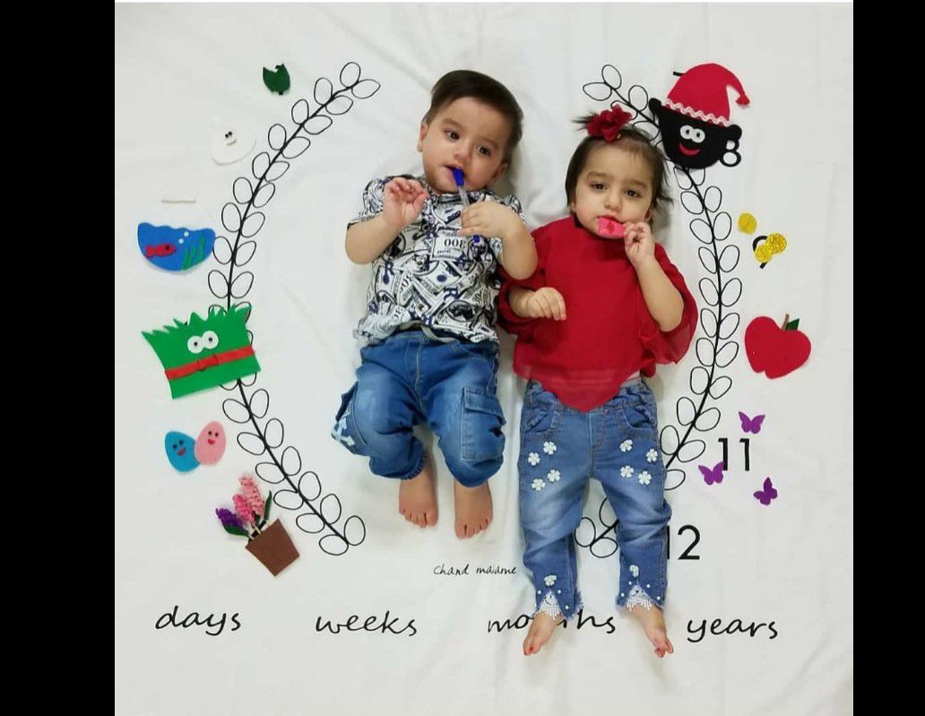 تم عکس بهاری کودک نارین  و نویان شهبازی