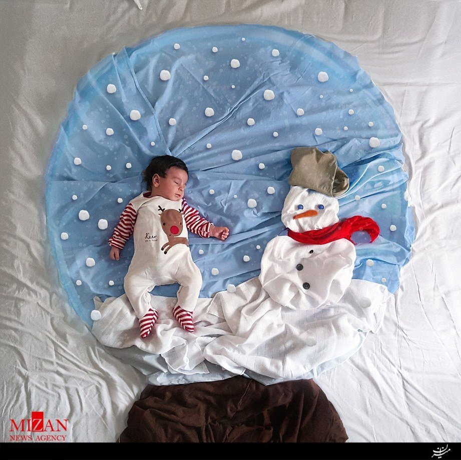 تم عکس زمستانی نوزاد مامان فندق