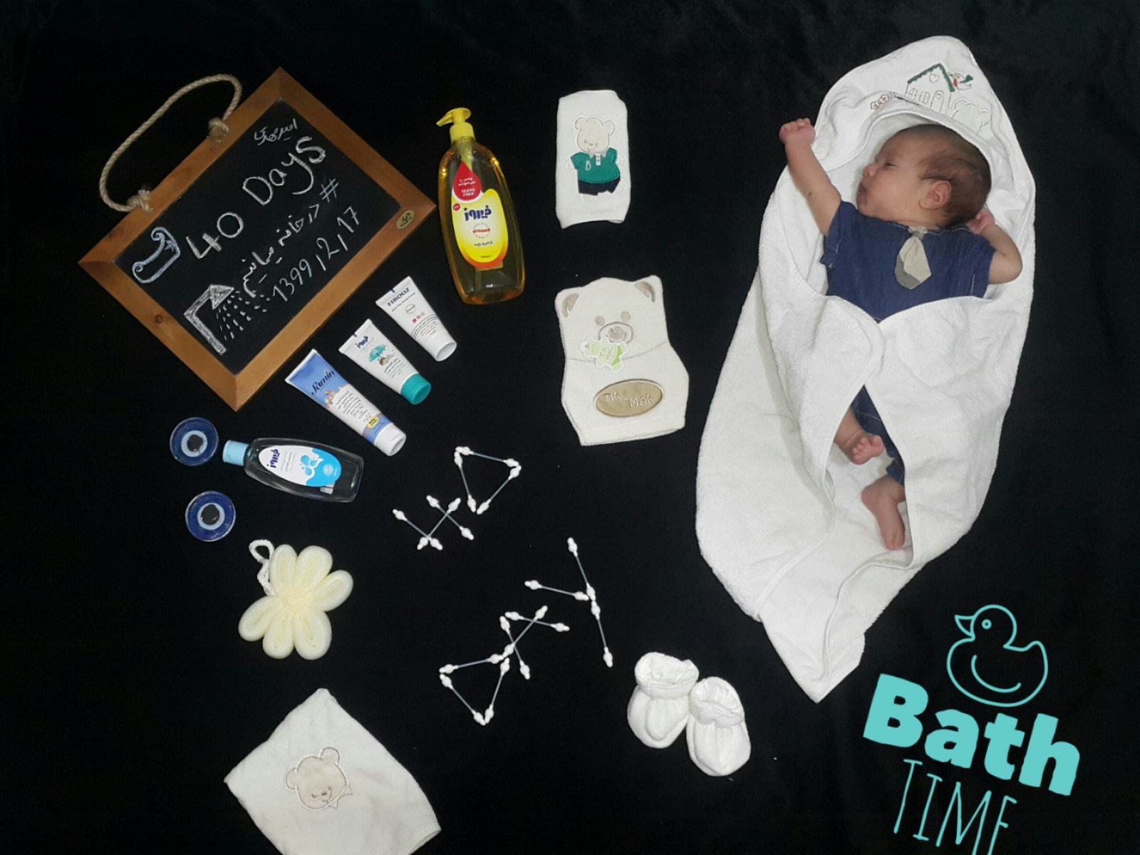 یک ماهگی نوزاد امیرمهدی قربانیان