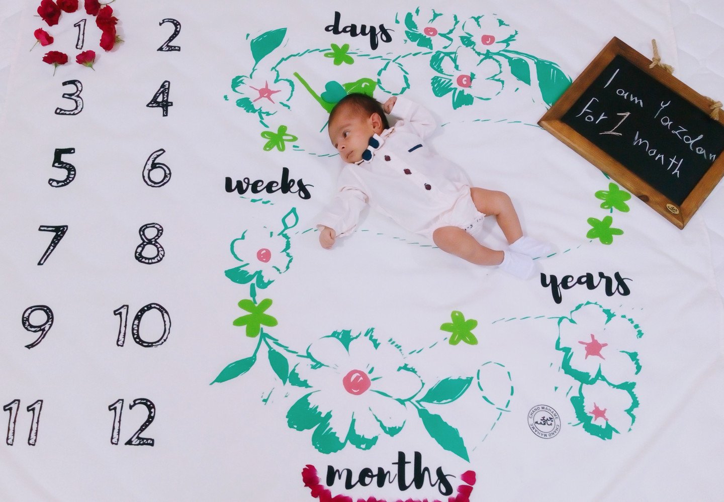 یک ماهگی نوزاد سید یزدان حسینی