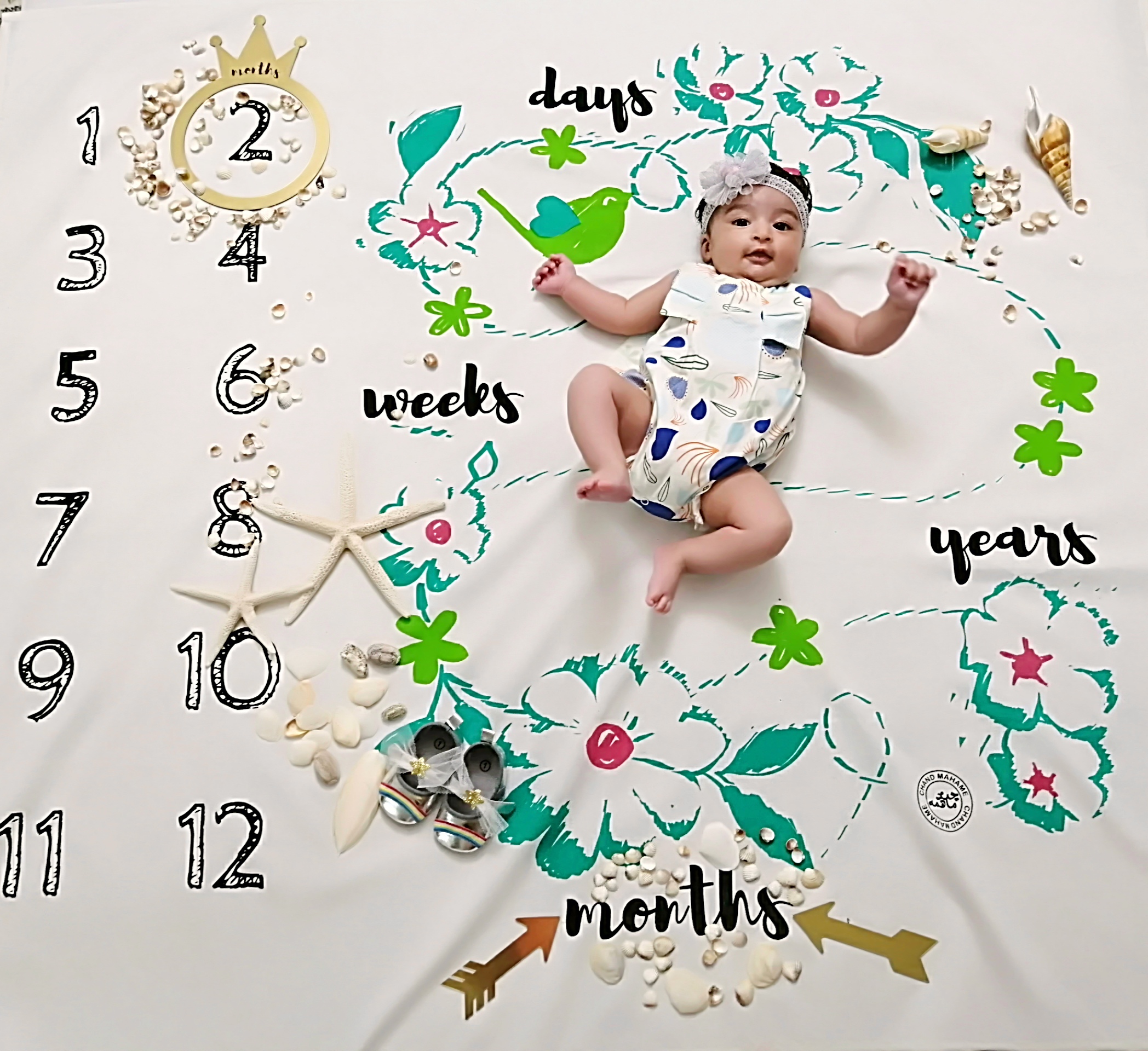 پارچه ماهگرد طرح ونوس رنگی رزانا روجایی