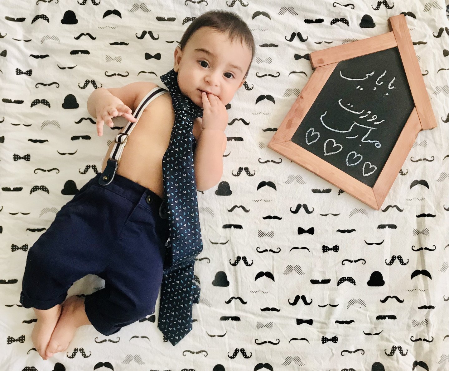 عکس نوزاد با پدر پندار خردمند