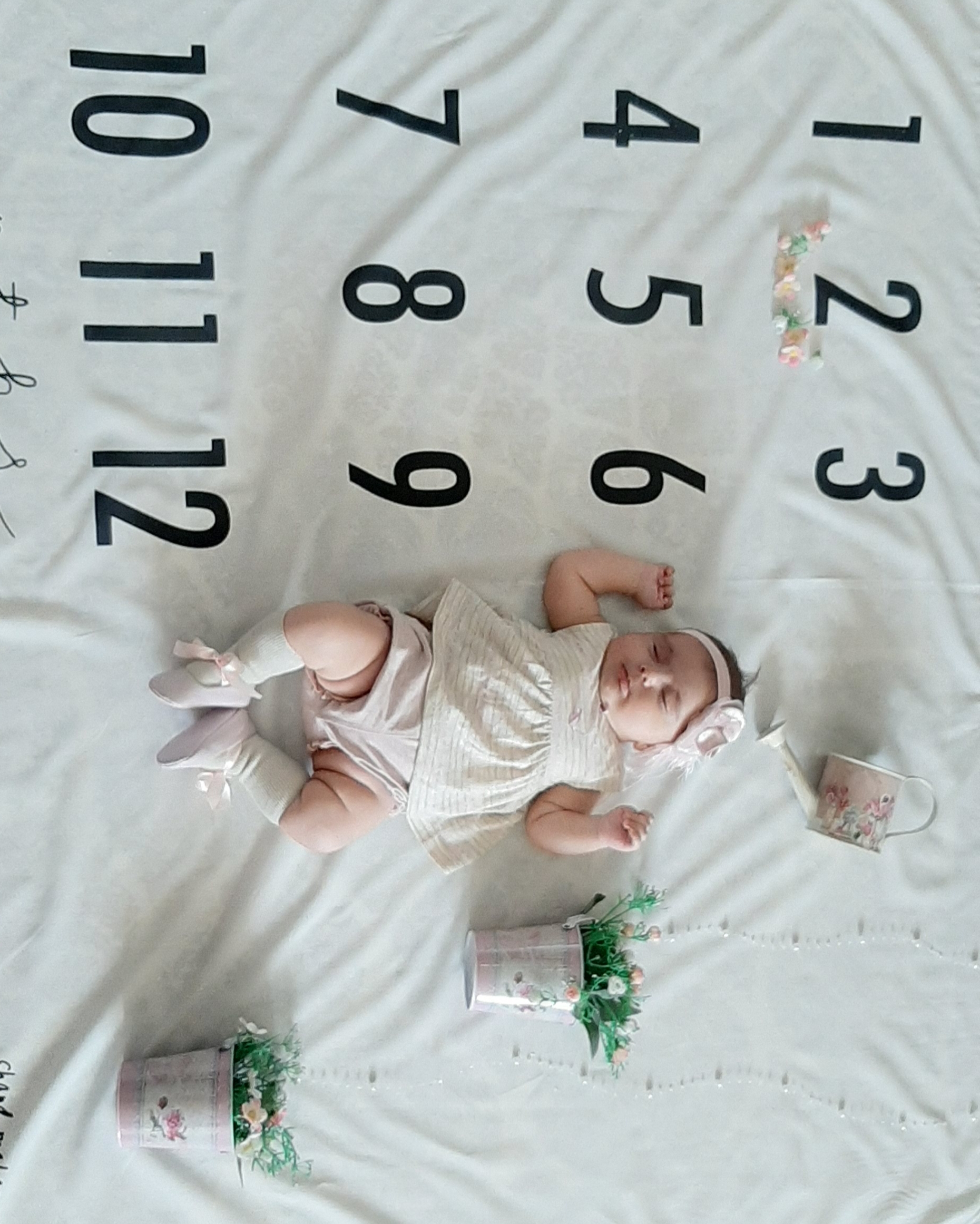 پارچه ماهگرد نوزاد طرح کلاسیک یاس دهقان