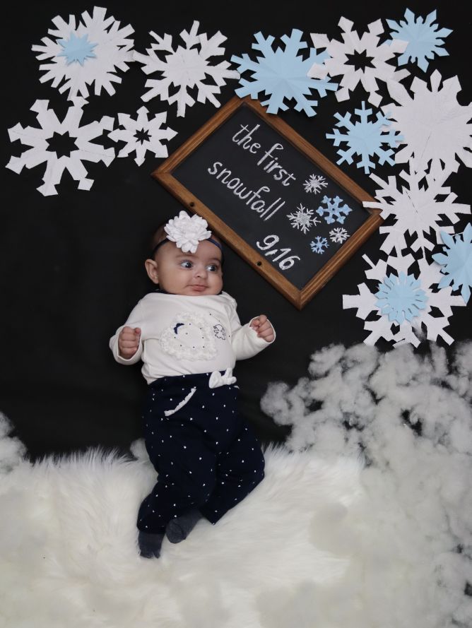 تم عکس زمستانی نوزاد لنیا طاهران پور