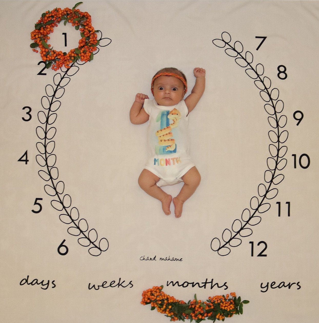 یک ماهگی نوزاد لنیا طاهران پور