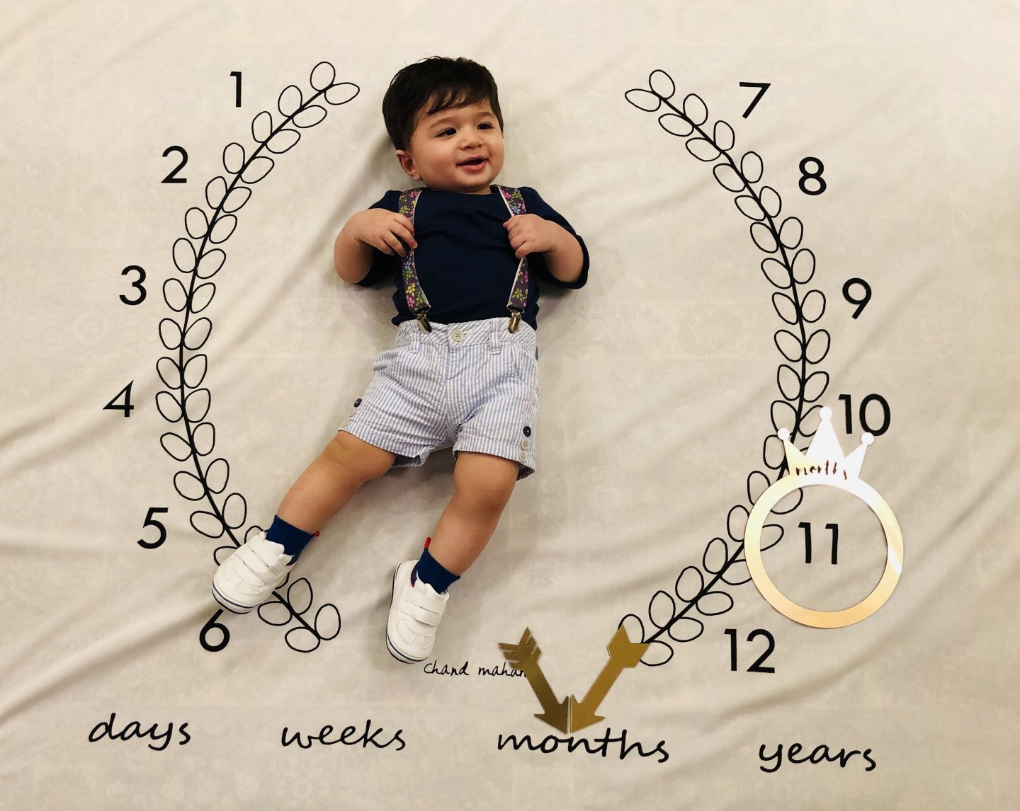 پارچه ماه شمار طرح شاخه زیتون آروین جلی