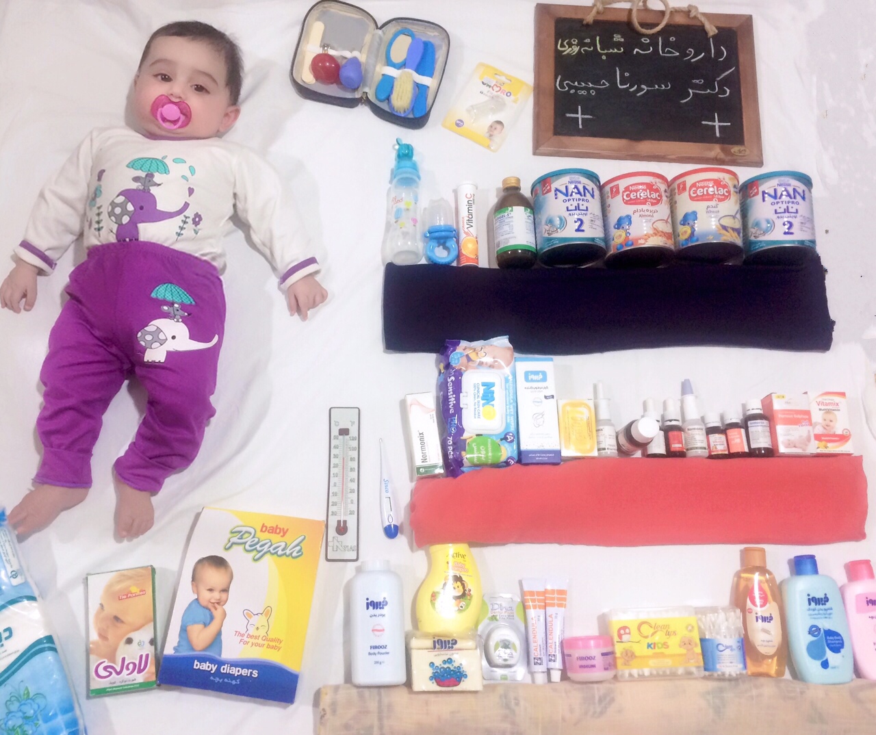 چهار‌دست و پا رفتن نوزاد سورنا حبیبی