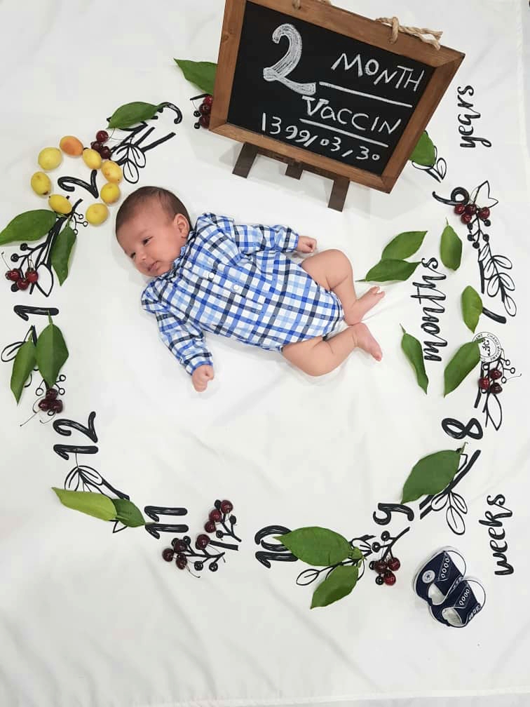 پارچه ماهگرد طرح حلقه تمشک مهدیار بابائی بارکلائی