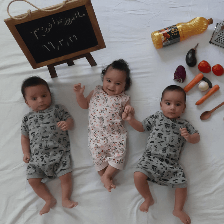 شروع غذای کمکی ۳ قلوها من