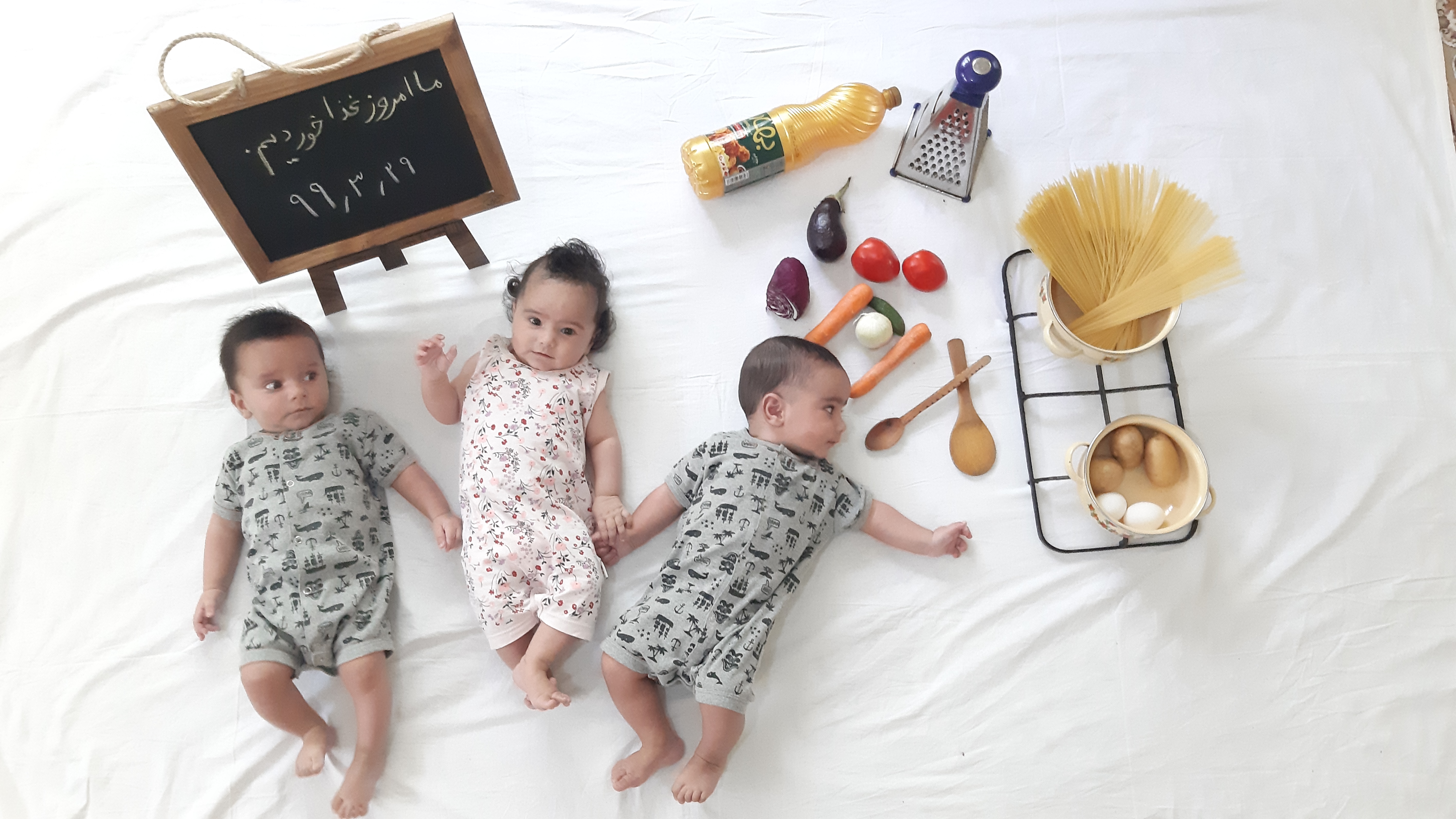 شروع غذای کمکی ۳ قلوها من