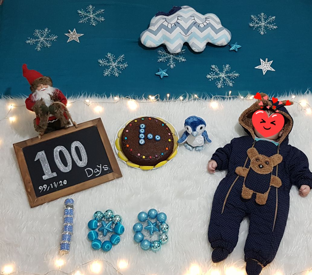 تم عکس زمستانی نوزاد امیرعلی زند