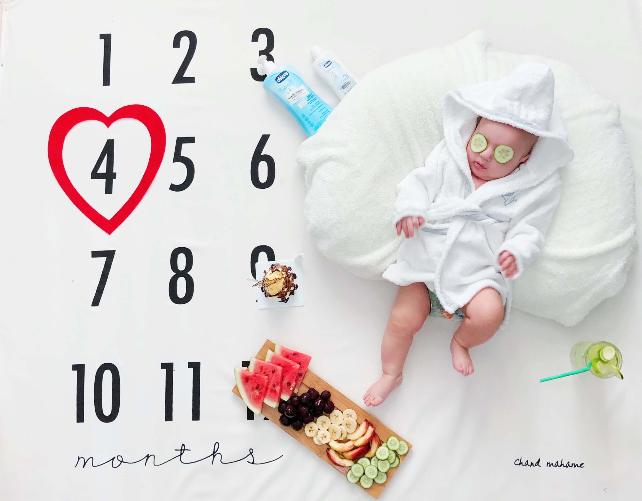 پارچه ماهگرد نوزاد طرح کلاسیک رایان مرادی