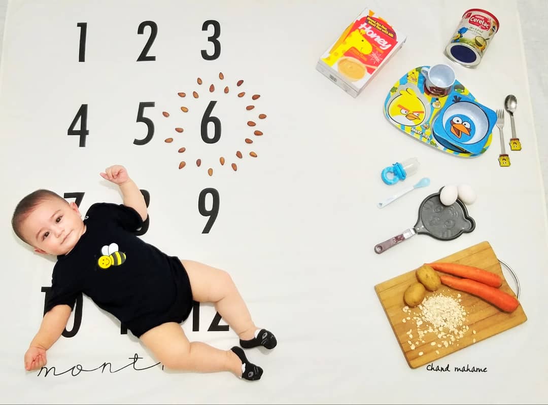 پارچه ماهگرد نوزاد طرح کلاسیک آریا هاشمی