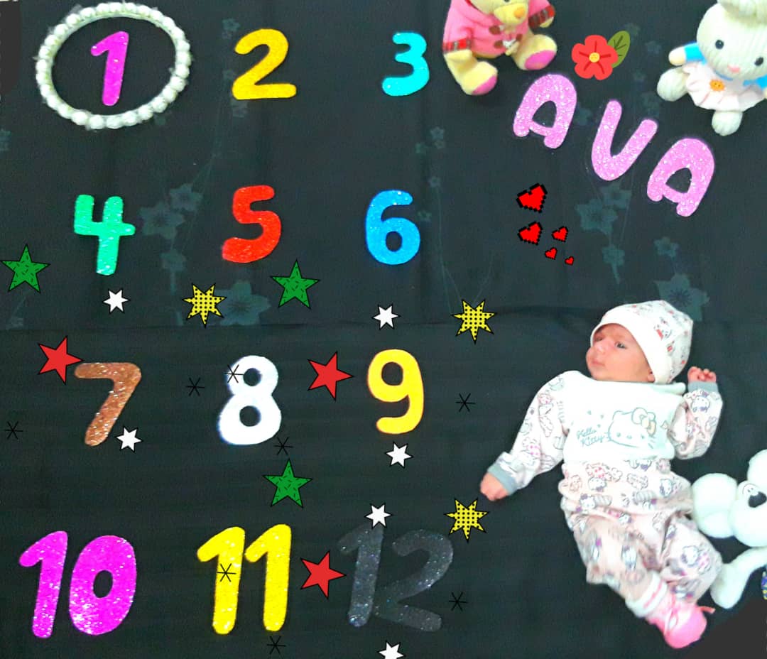 یک ماهگی نوزاد آوا  حیدری فرد