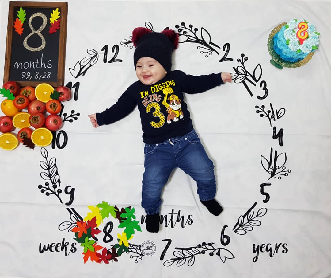 تم عکس پاییزی نوزاد رهام وثوقی