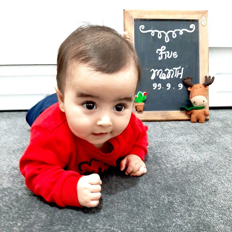 پنج ماهگی نوزاد ❤آرسام قاسمی❤