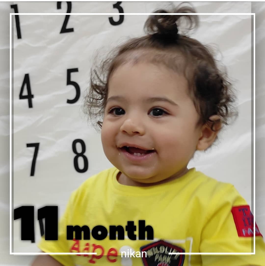 یازده ماهگی نوزاد نیکان
