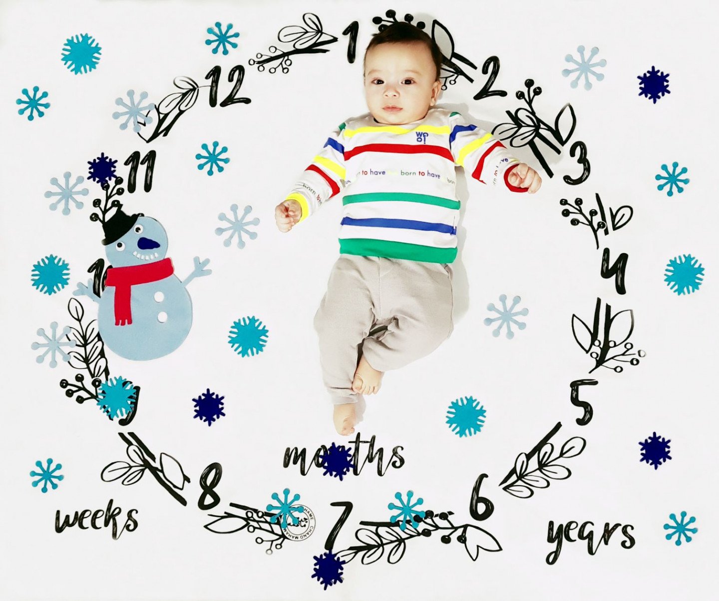 تم عکس زمستانی نوزاد امیرعلی محمدی