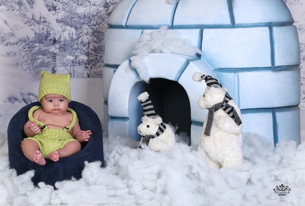 تم عکس زمستانی نوزاد آراز تنهای