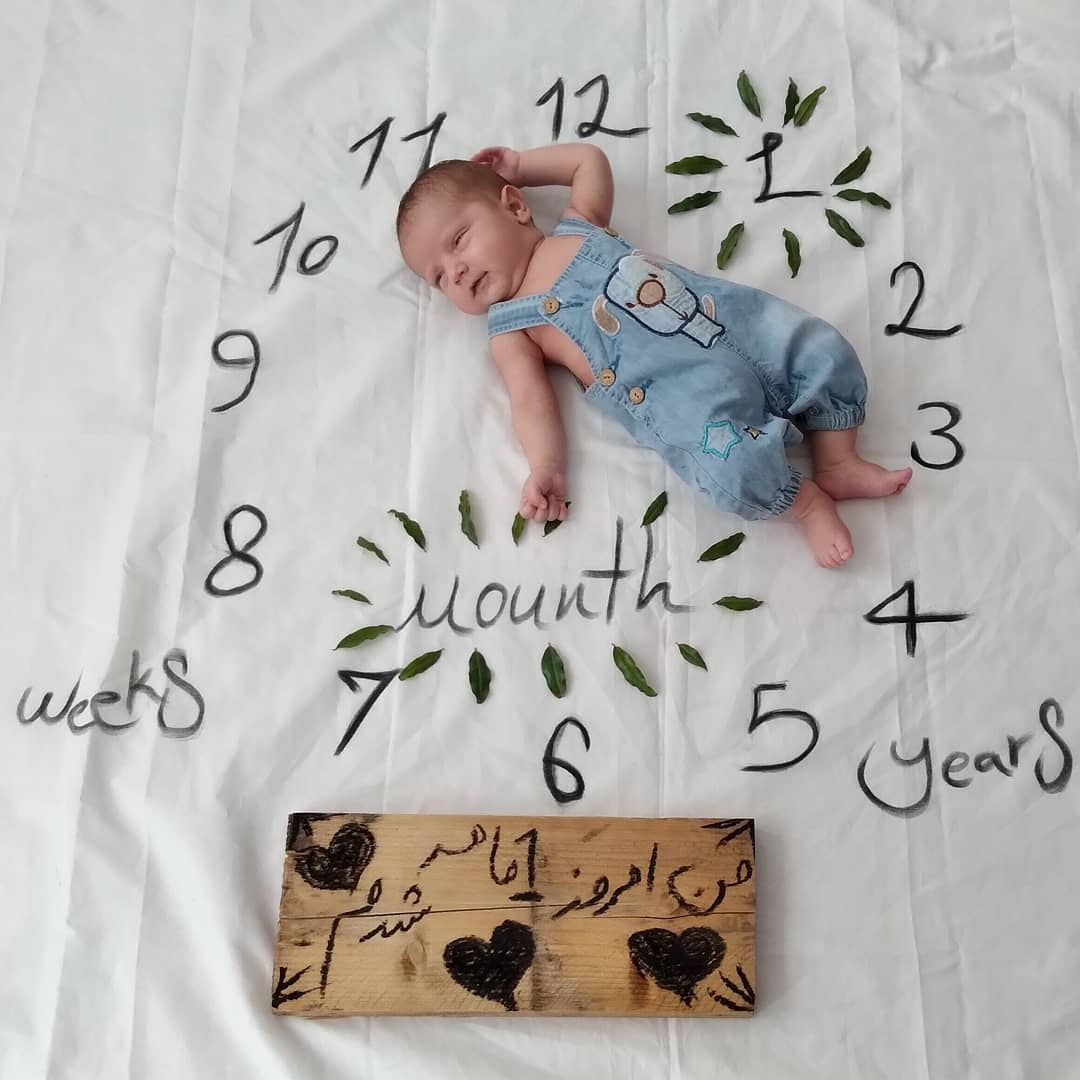یک ماهگی نوزاد محمدیاسین احمدی تبار