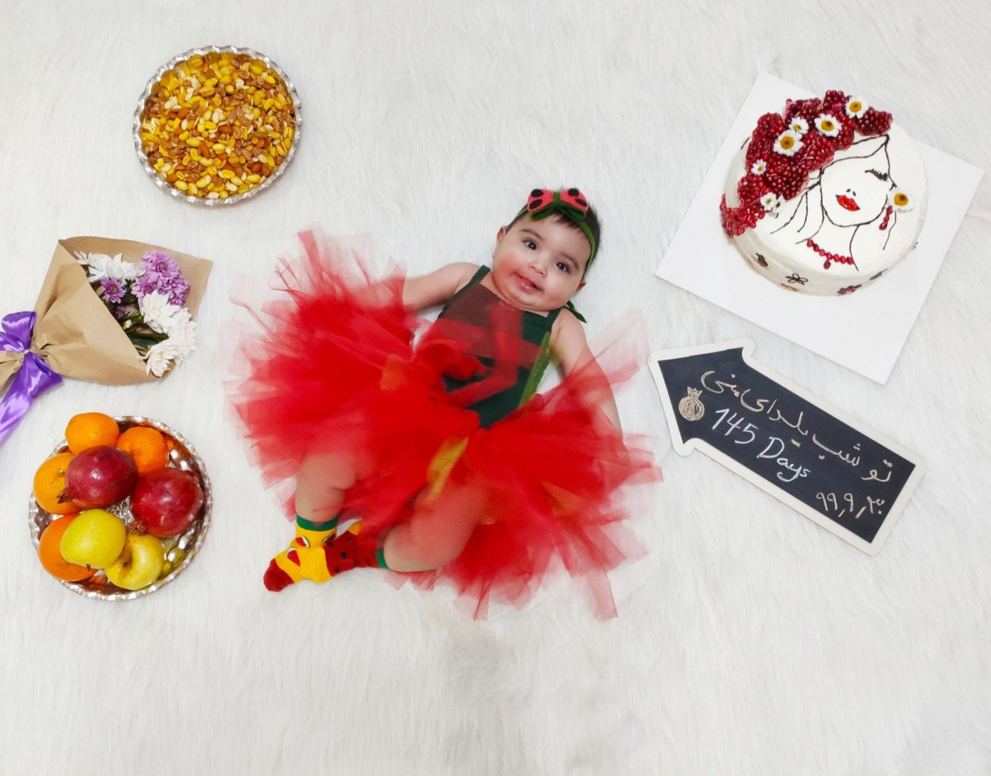 پنج ماهگی نوزاد ترنم توکلی