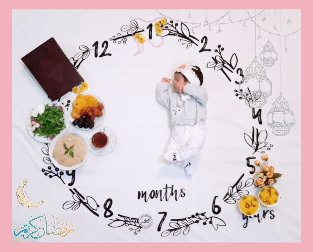 پارچه ماهگرد طرح حلقه تمشک قاصدک