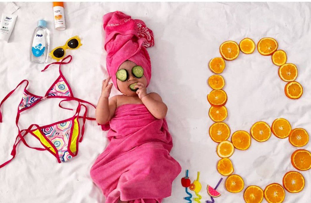 تم عکس تابستانی کودک دریا ذاکری