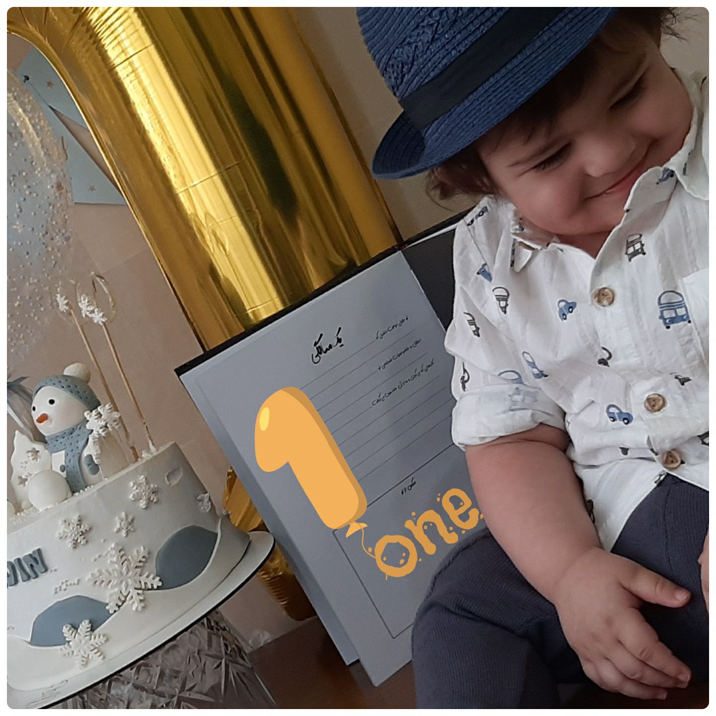 تم عکس زمستانی نوزاد الوین معرفت