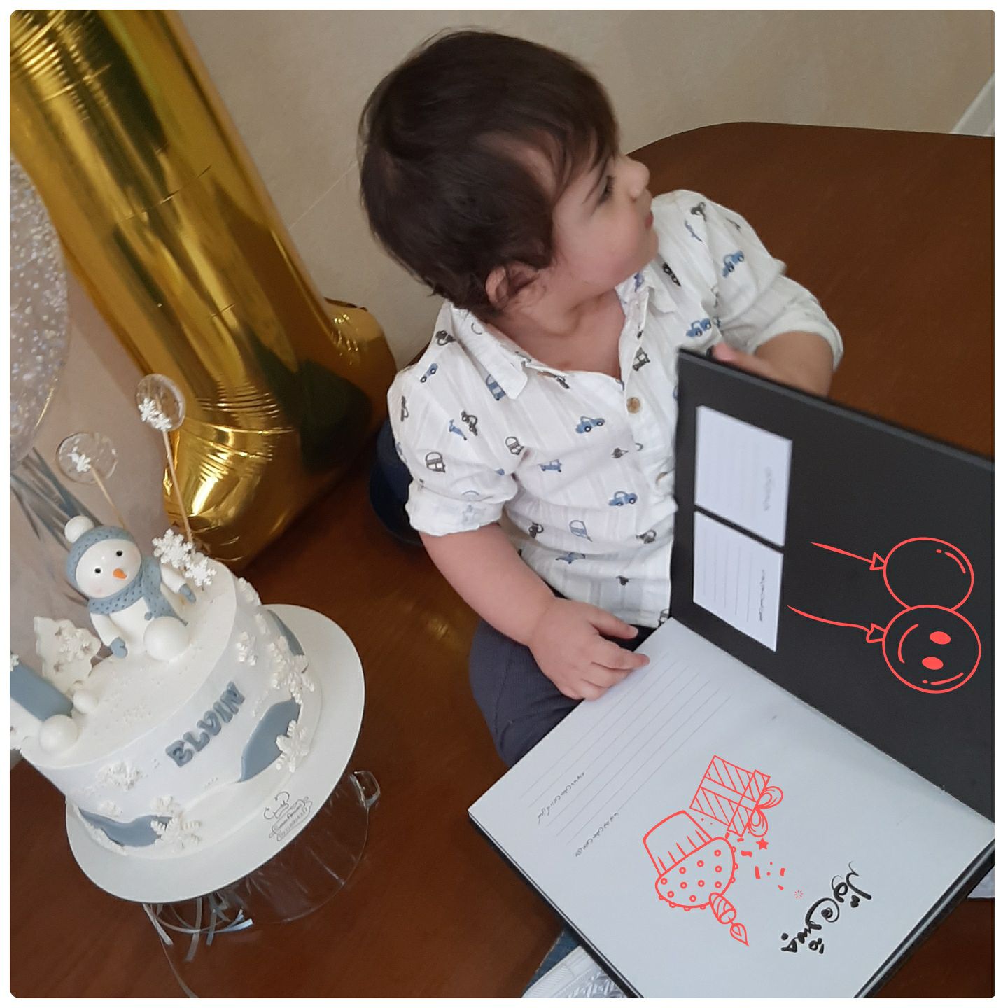 تم عکس زمستانی نوزاد الوین معرفت