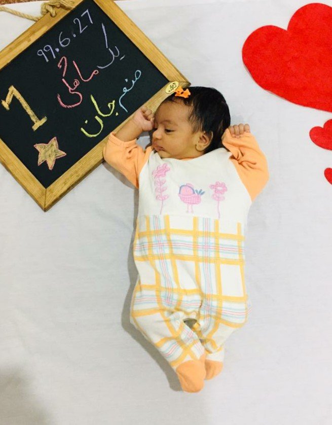 یک ماهگی نوزاد صنم بابازاده