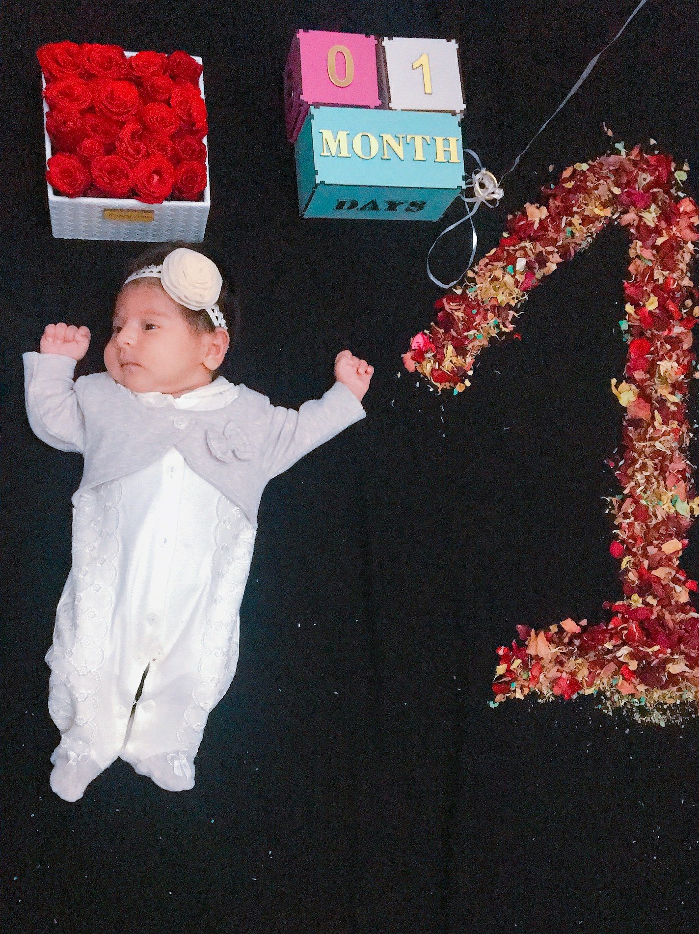 یک ماهگی نوزاد رویسا محمد حسینی