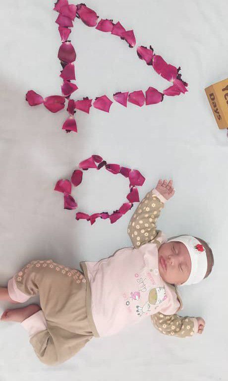 یک ماهگی نوزاد ماهرخ بهرامی