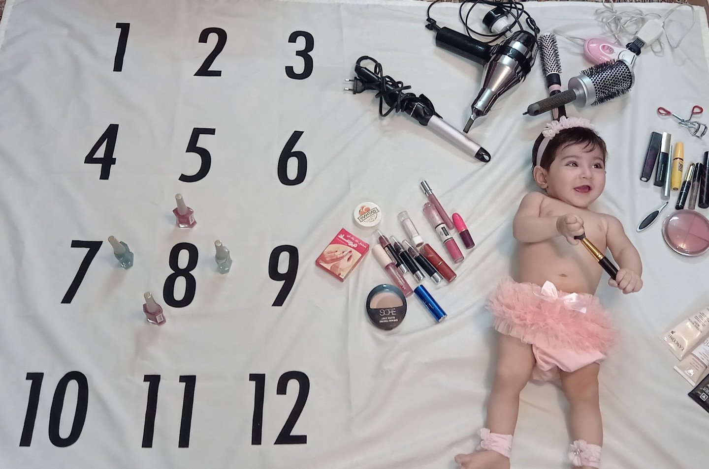 پارچه ماهگرد نوزاد طرح کلاسیک مهرسا جلفائی