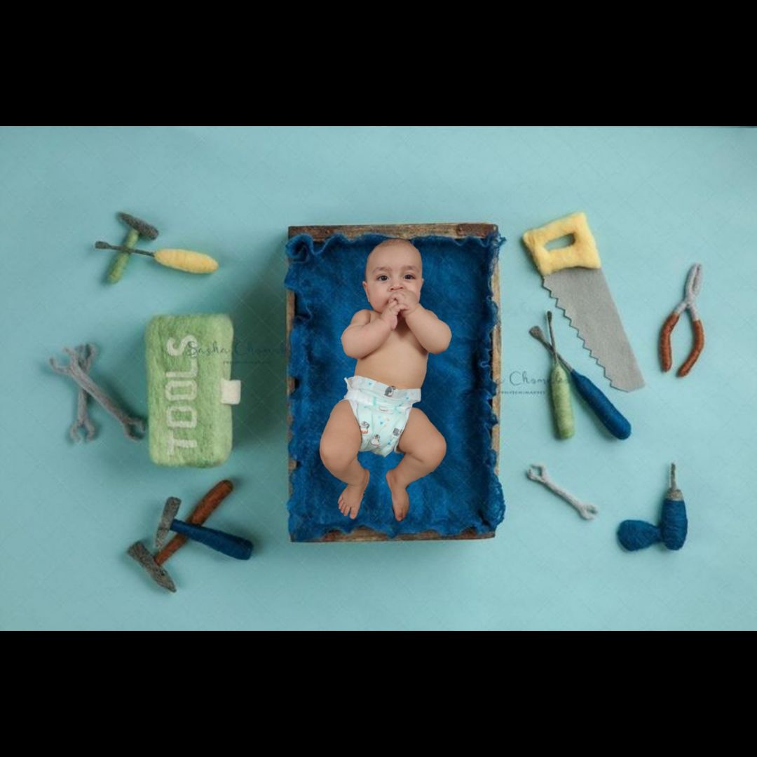 عکس کودک با تم شغلی محمدرضا باغبانی