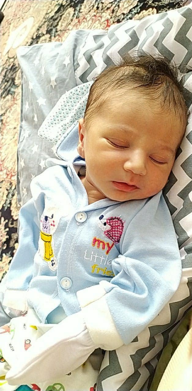 متولد شدن نوزاد علی اصغر قاسم زاده بیدختی