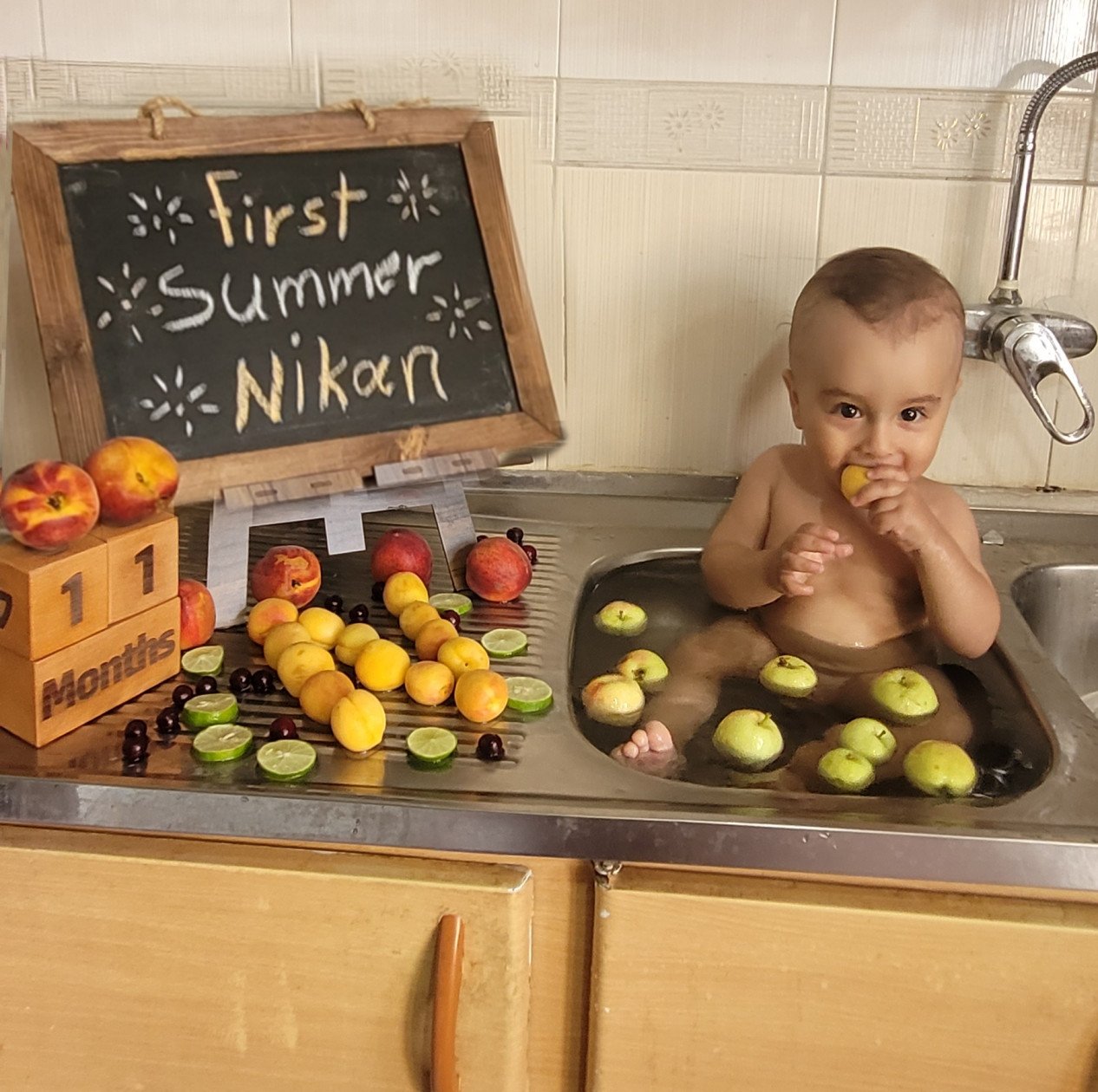 تم عکس تابستانی کودک نیکان نسائی