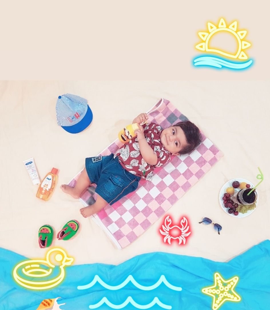 تم عکس تابستانی کودک بنیامین ربیعی