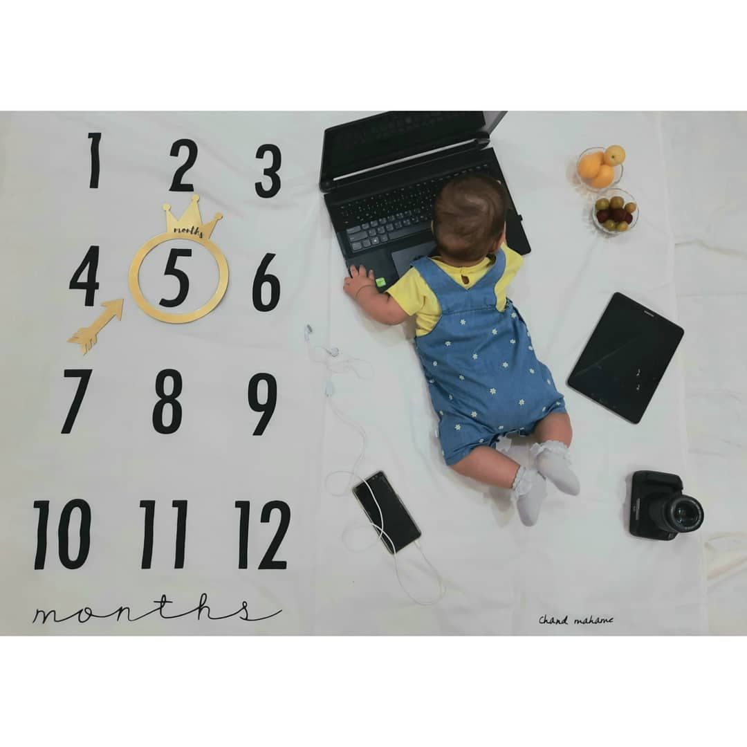 پارچه ماهگرد نوزاد طرح کلاسیک هلنا سادات هاشمی زاده